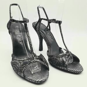 WHBM Glitter Strappy Heel Shoes Size 6M